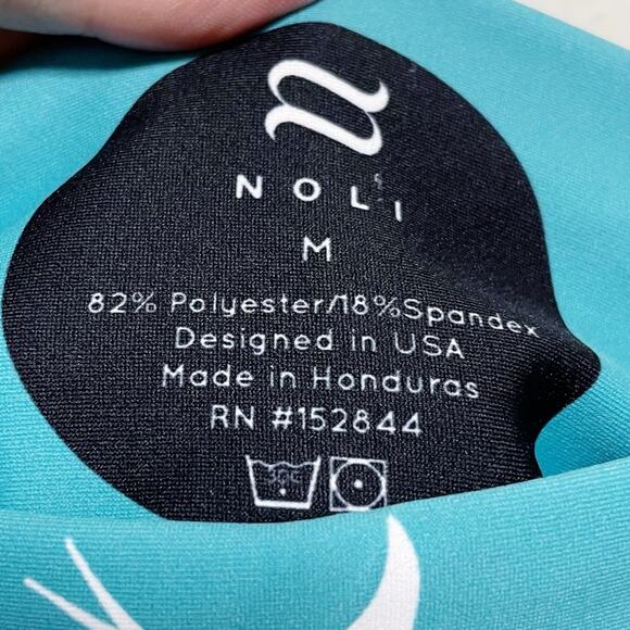 Noli Blue/Teal/Yellow Ombre Bird Leggings - Picture 8 of 8